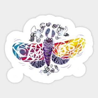 Chaotic Moth Sticker